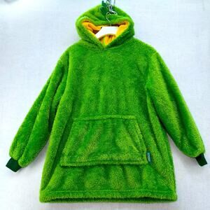 Huggle Pets Kids Green Dinosaur Hoodie Sweatshirt and Packable Plush Toy/Pillow